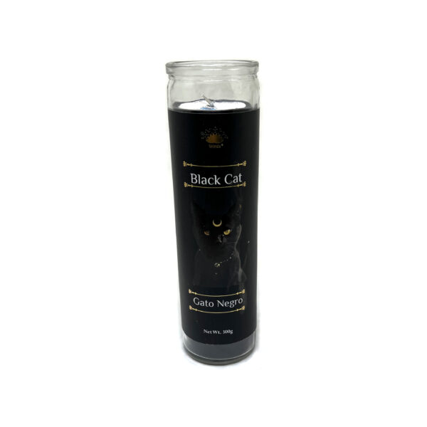 Shreyshti Candle Glass Jar Black Cat, Scented Approx 8" for spell, wiccan, pagan, rituals, reiki, religious, aroma therapy purposes - Image 2
